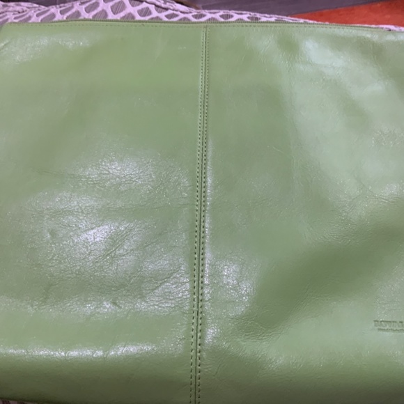 A Vintage Rowallan of Scotland Lime iPad/Clutch Leather Carrier - Picture 2 of 5